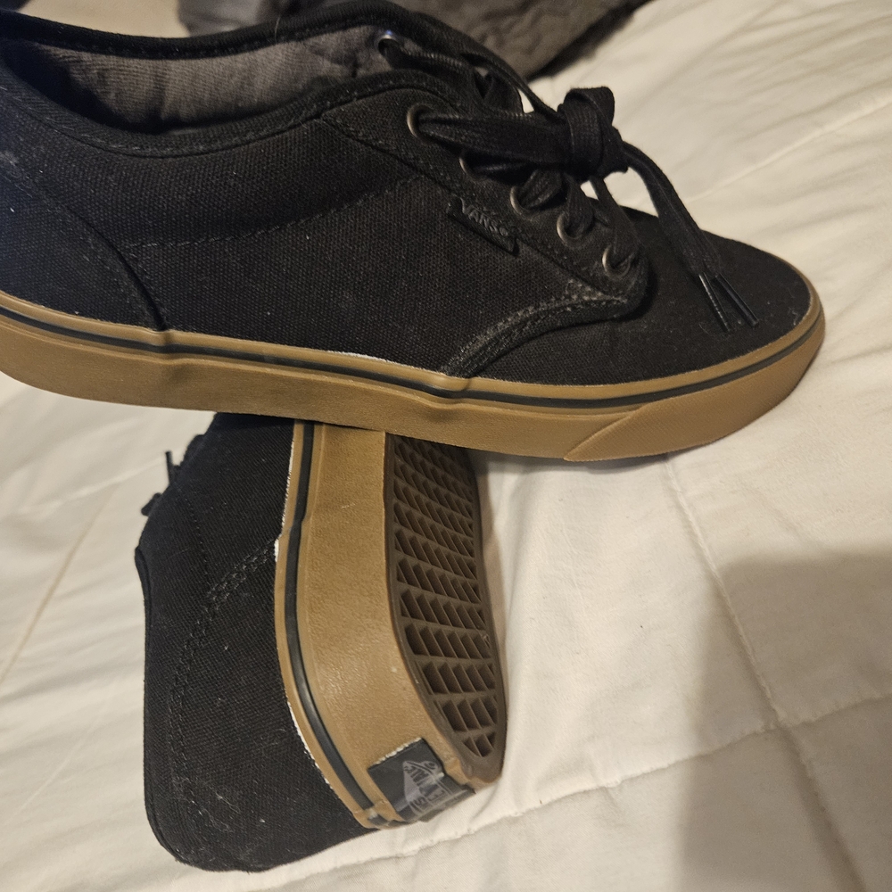 Vans Atwood Men's Black Canvas Sneakers with Tan Sole
